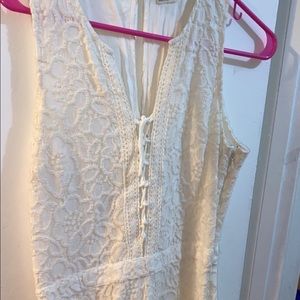 Hollister white lace romper S